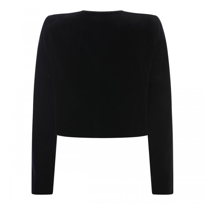 BLACK COTTON CASUAL JACKET 2