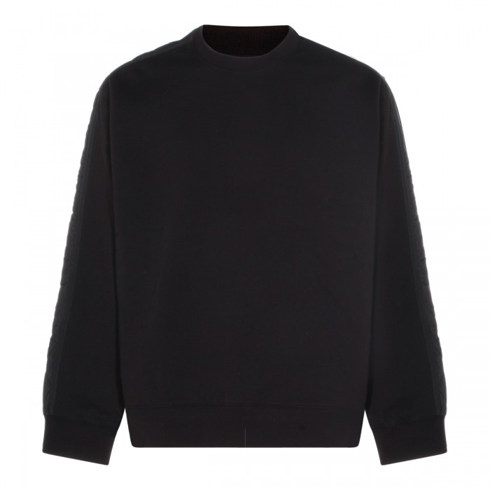 BLACK COTTON SWEATSHIRT