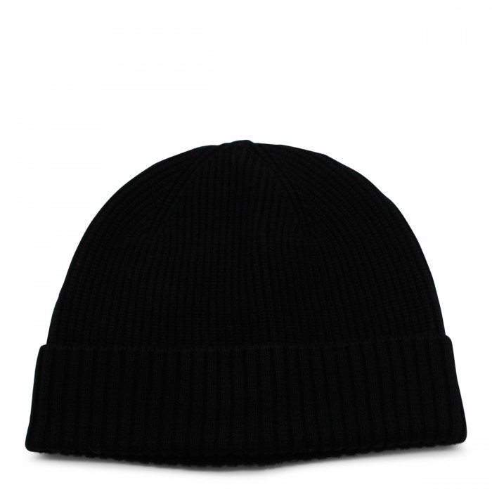 BLACK WOOL BEANIE
