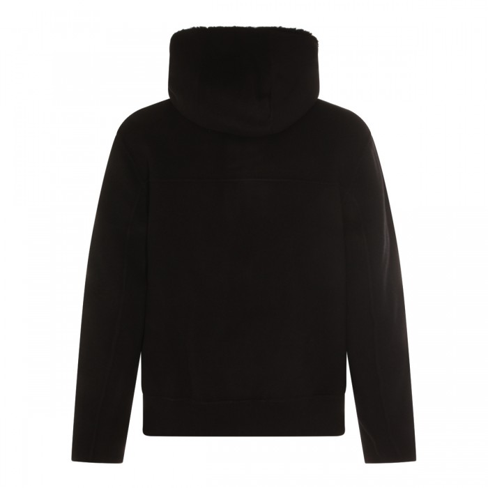 BLACK WOOL CASUAL JACKET 2
