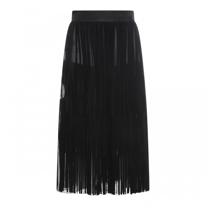BLACK SILK SKIRT