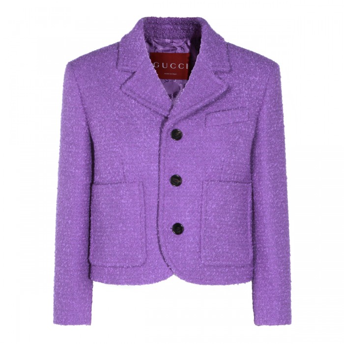 PURPLE COTTON CASUAL JACKET