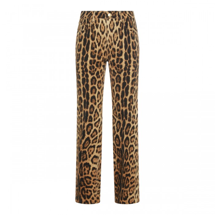 LEOPARD COTTON JEANS