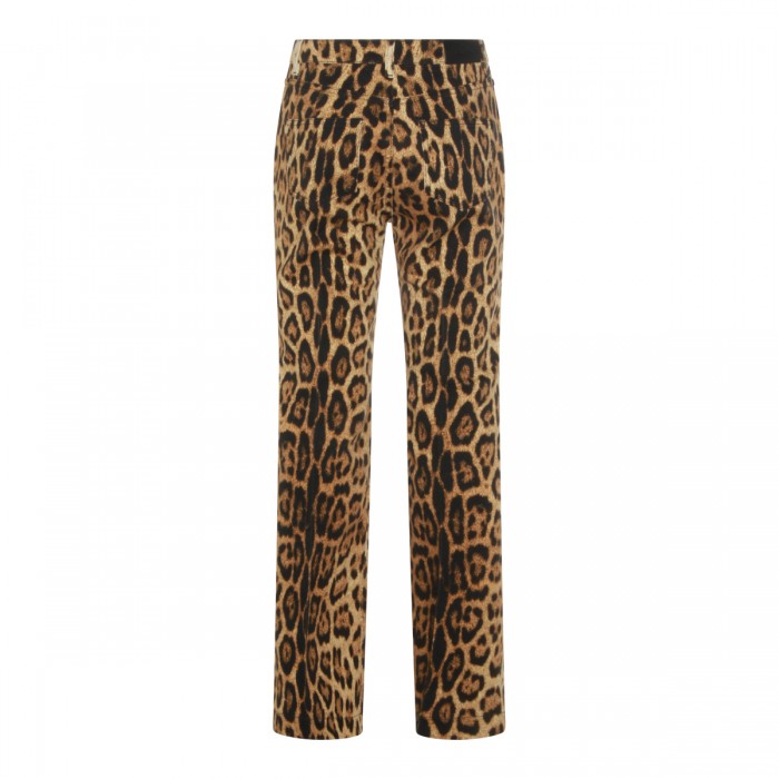 LEOPARD COTTON JEANS 2