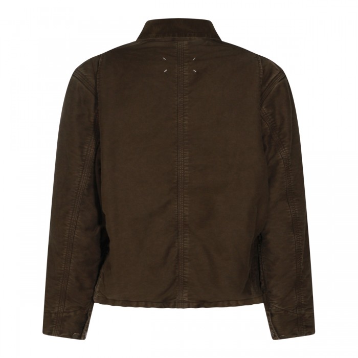 KHAKI COTTON CASUAL JACKET 2