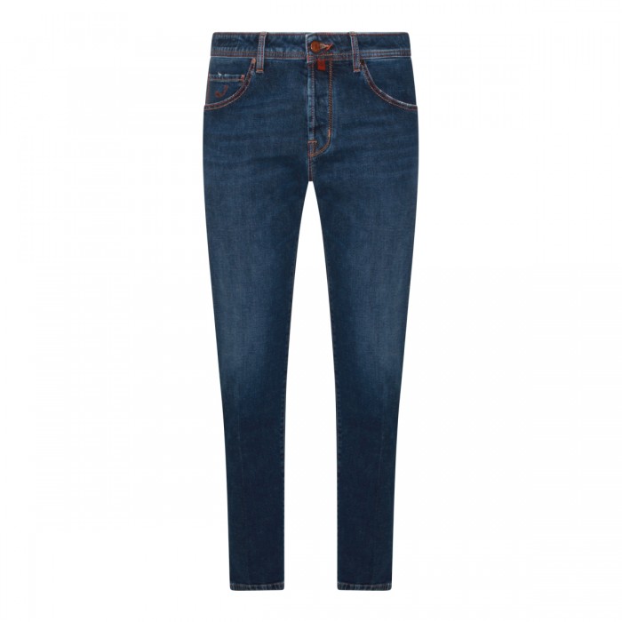 DARK BLUE COTTON JEANS