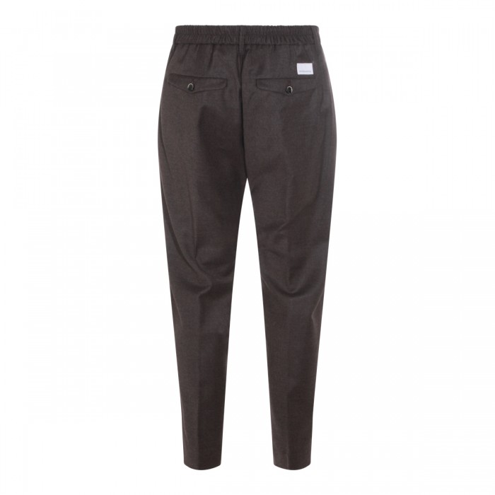 DARK BROWN WOOL PANTS 2