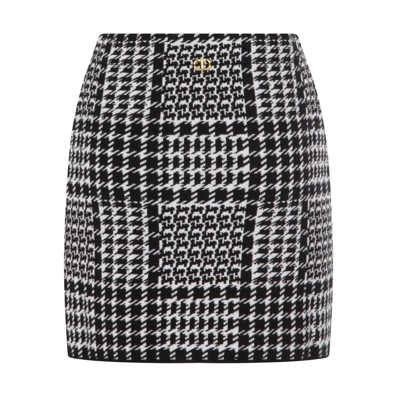 BLACK AND WHITE VISCOSE SKIRT BLACK AND WHITE VISCOSE SKIRT