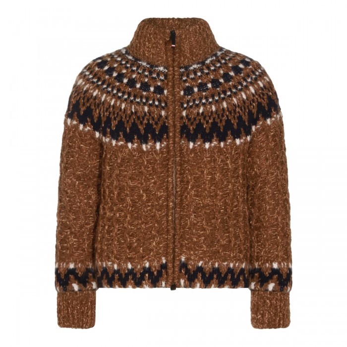 BROWN WOOL DOWN JACKET