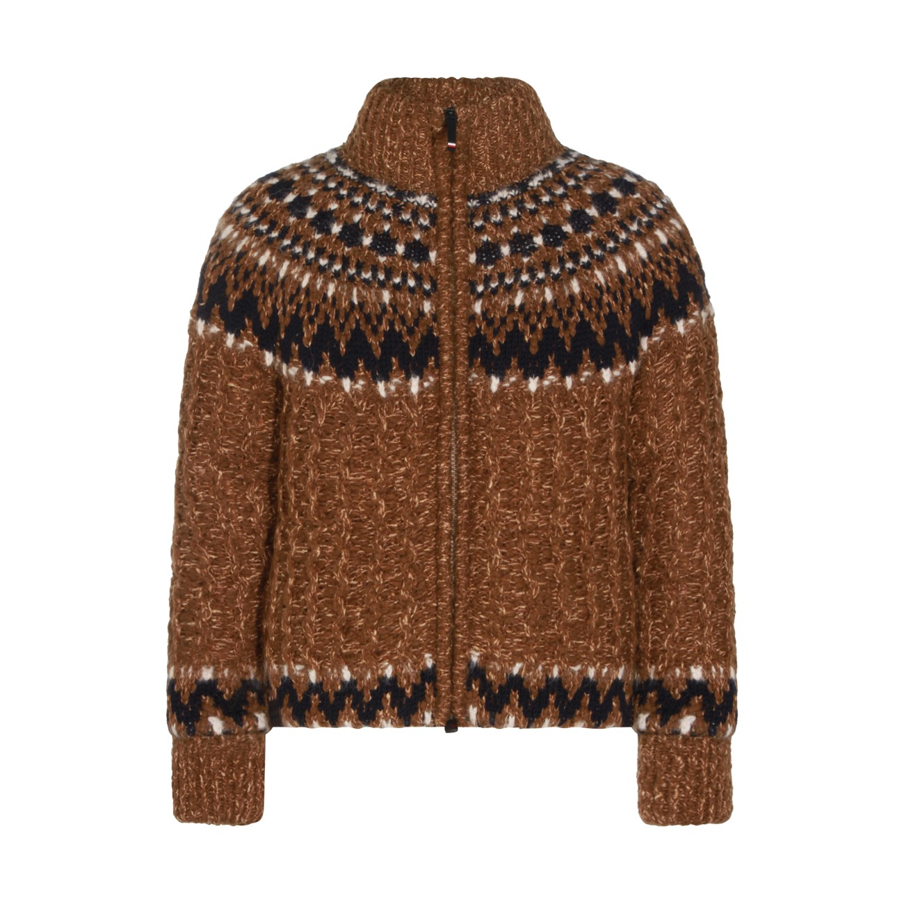 BROWN WOOL DOWN JACKET BROWN WOOL DOWN JACKET