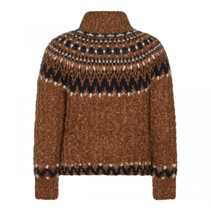 BROWN WOOL DOWN JACKET 2