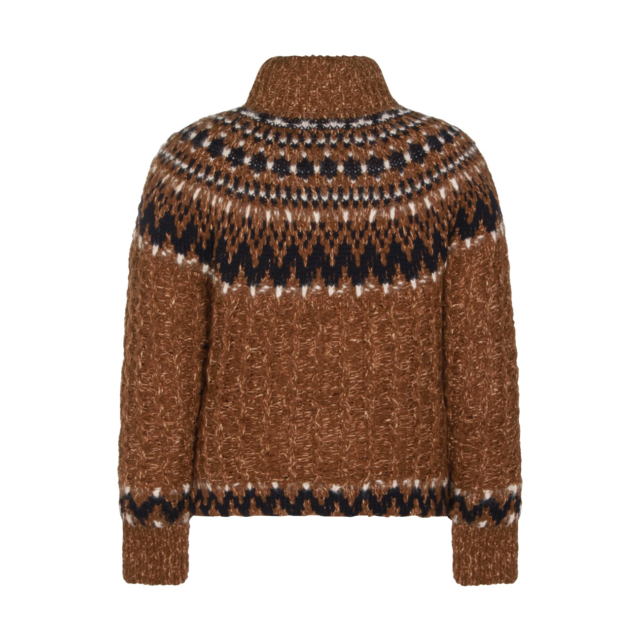 BROWN WOOL DOWN JACKET BROWN WOOL DOWN JACKET