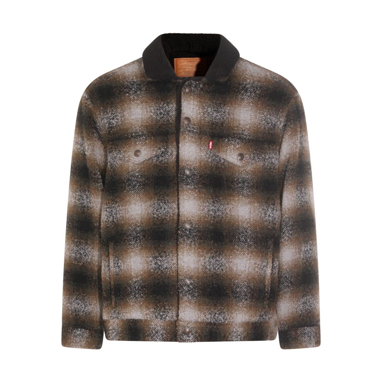 MULTICOLOR BROWN COTTON CASUAL JACKET MULTICOLOR BROWN COTTON CASUAL JACKET