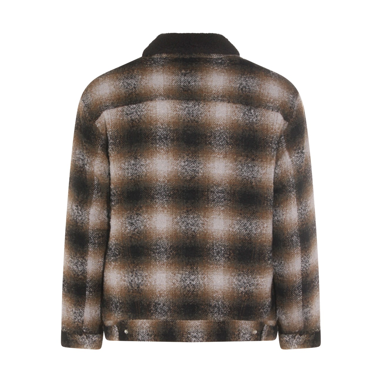 MULTICOLOR BROWN COTTON CASUAL JACKET MULTICOLOR BROWN COTTON CASUAL JACKET