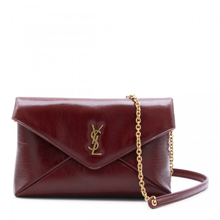 DARK RED LEATHER CASSANDRE...