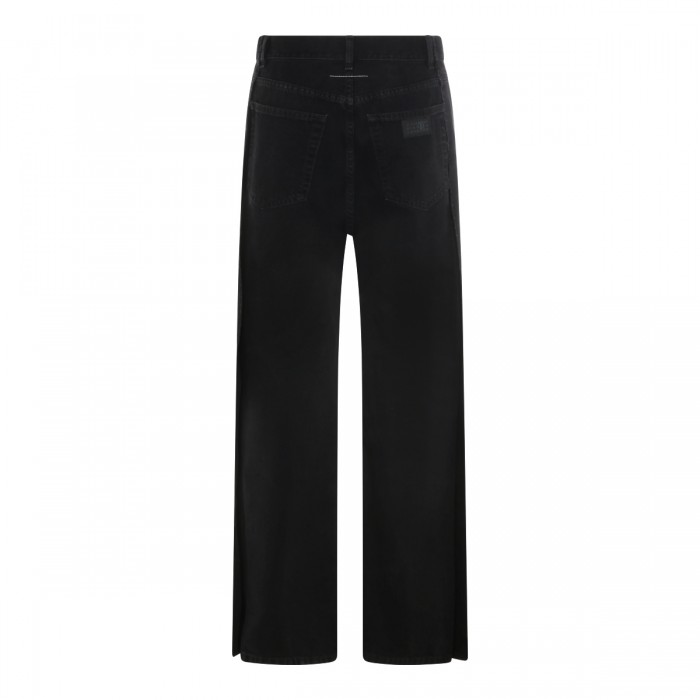 BLACK COTTON DENIM JEANS 2