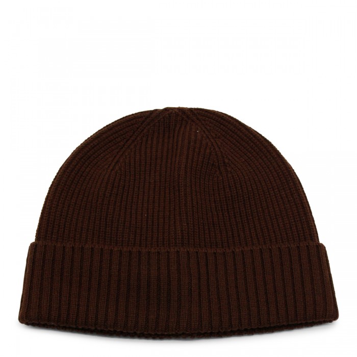 BROWN WOOL BEANIE