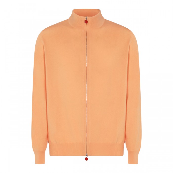 LIGHT ORANGE CASHMERE KNITWEAR