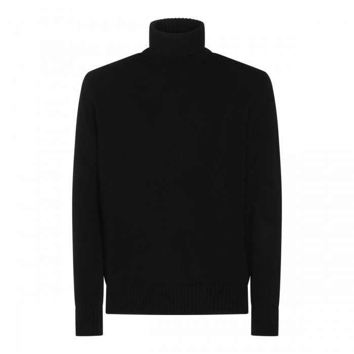 BLACK WOOL KNITWEAR