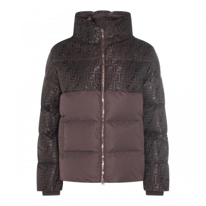 BROWN COTTON DOWN JACKET