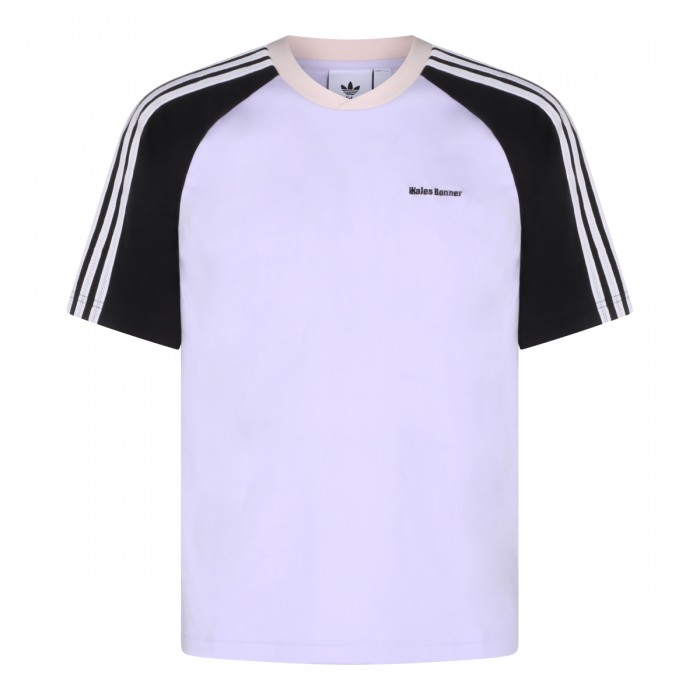 WHITE AND BLACK COTTON T-SHIRT