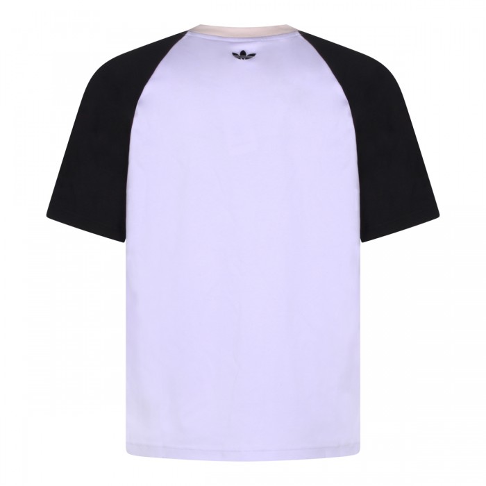 WHITE AND BLACK COTTON T-SHIRT 2