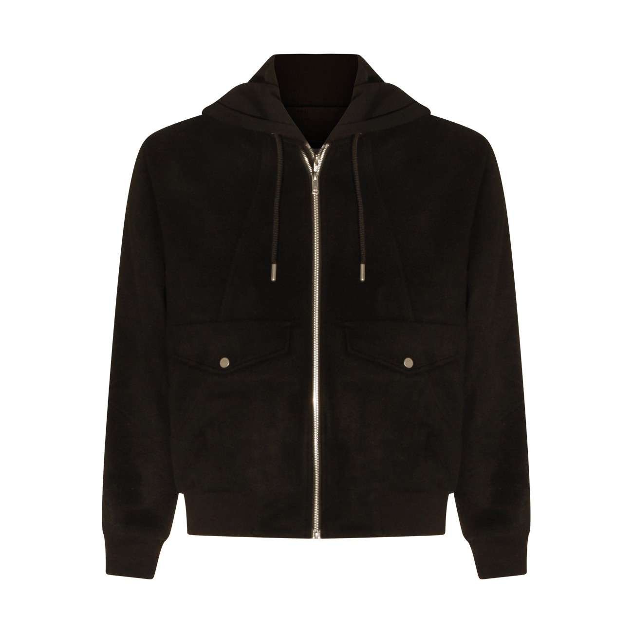 BLACK WOOL CASUAL JACKET  BLACK WOOL CASUAL JACKET
