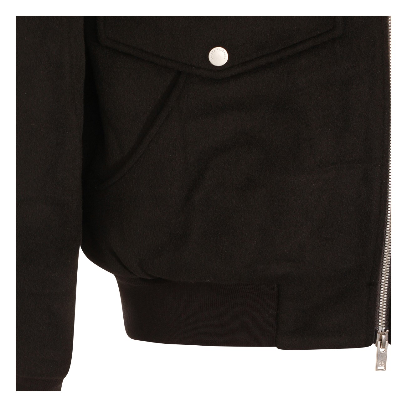 BLACK WOOL CASUAL JACKET  BLACK WOOL CASUAL JACKET