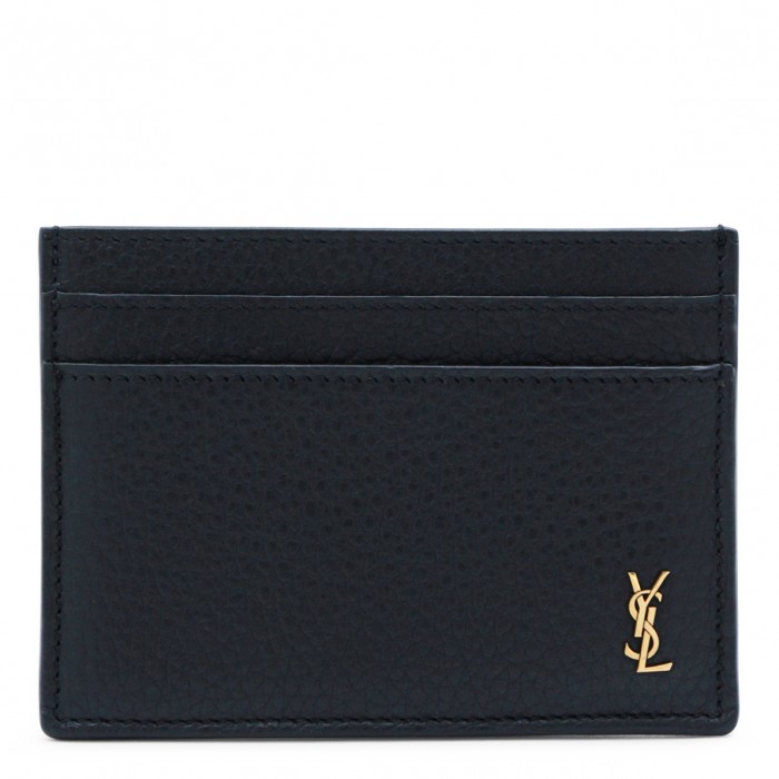 BLACK LEATHER CARD HOLDER