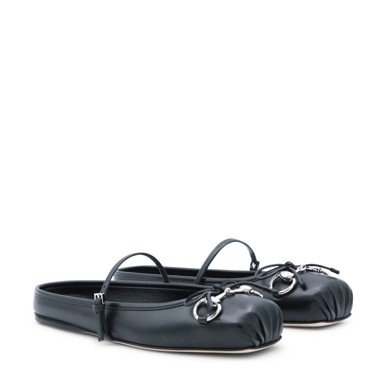 BLACK LEATHER FLATS BLACK LEATHER FLATS
