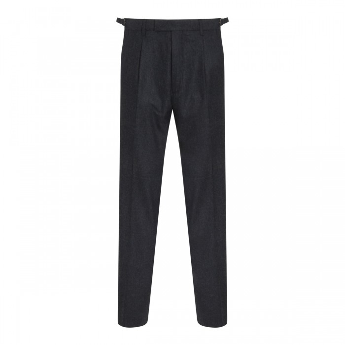 NAVY WOOL PANTS