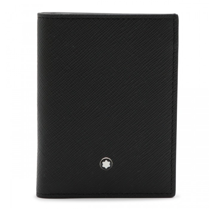 BLACK LEATHER CARD HOLDER