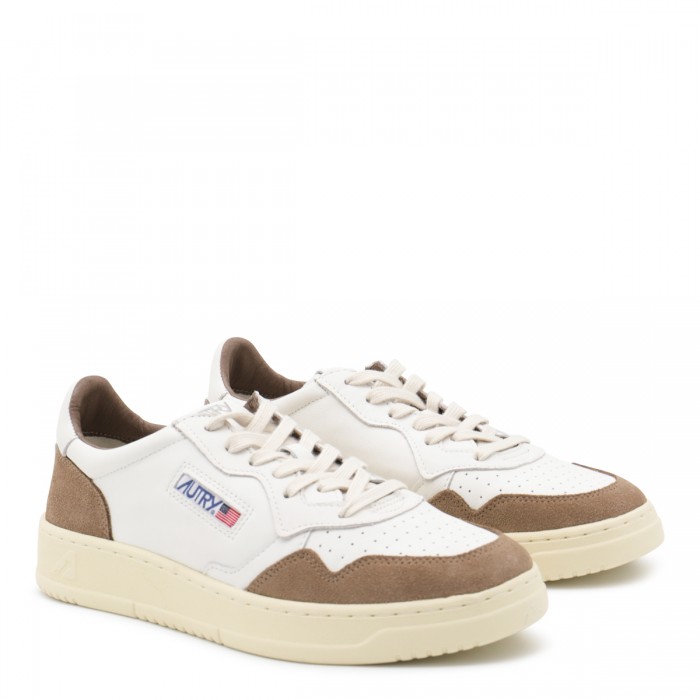 WHITE AND BROWN LEATHER... 2