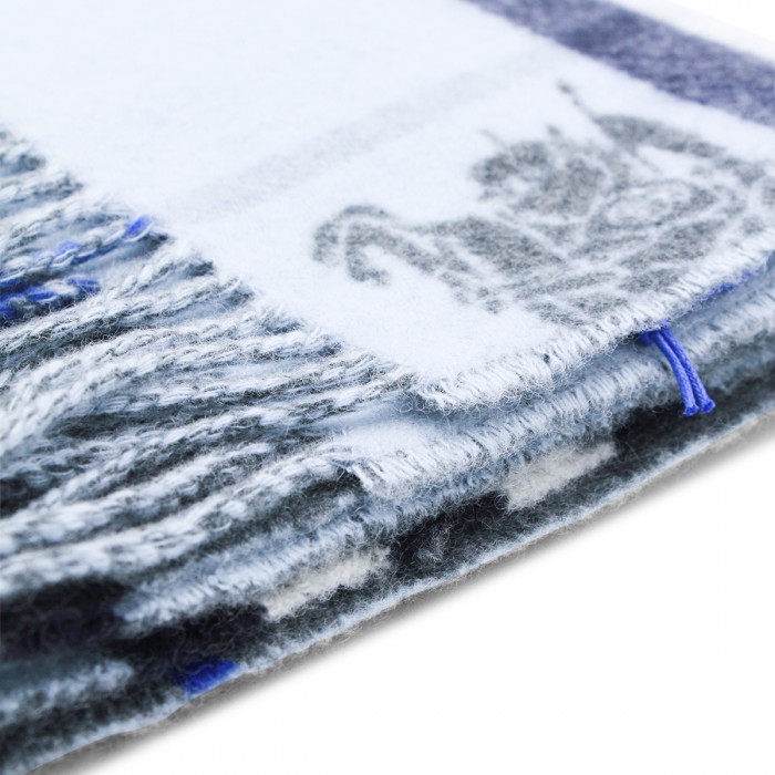 BLUE CASHMERE SCARF 2