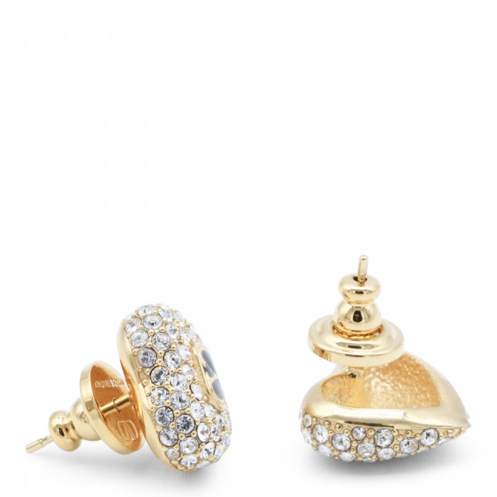 BLACK AND GOLD METAL EARRINGS 2