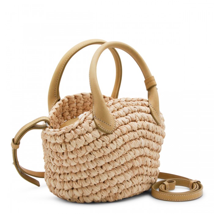NATURAL RAFFIA TOP HANDLE BAG 2