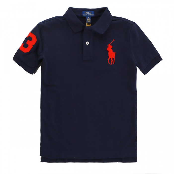 BLUE COTTON POLO SHIRT
