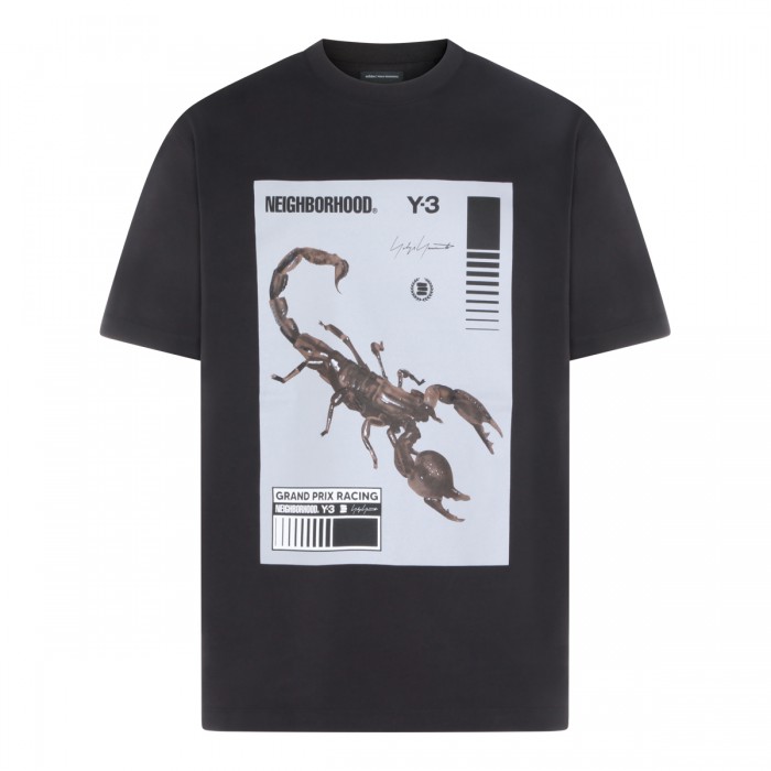 BLACK COTTON T-SHIRT