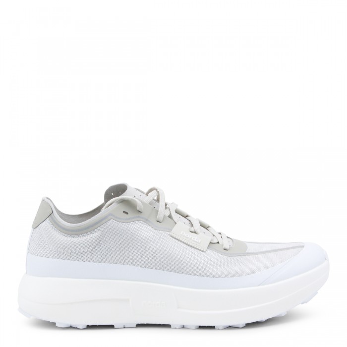 WHITE AND SILVER SNEAKERS