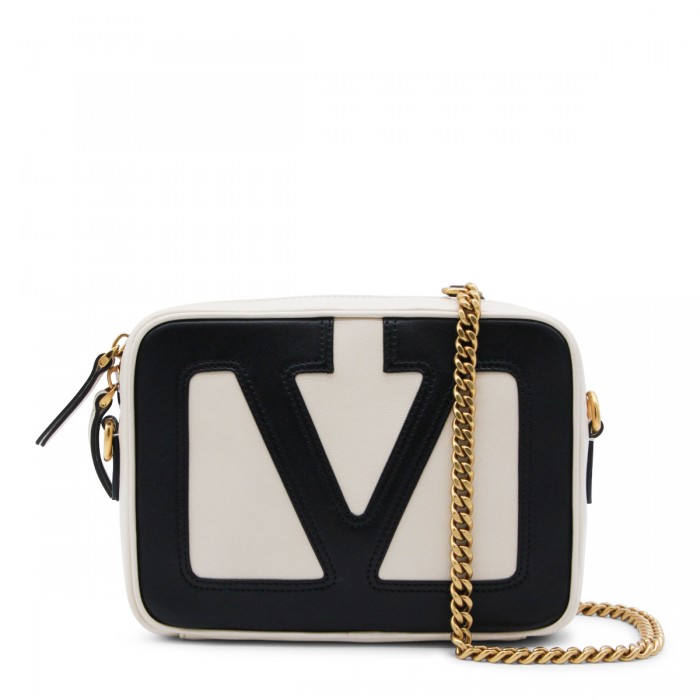 WHITE AND BLACK LEATHER...