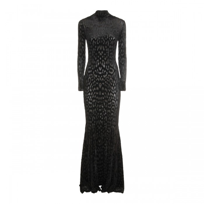 BLACK VISCOSE DRESS