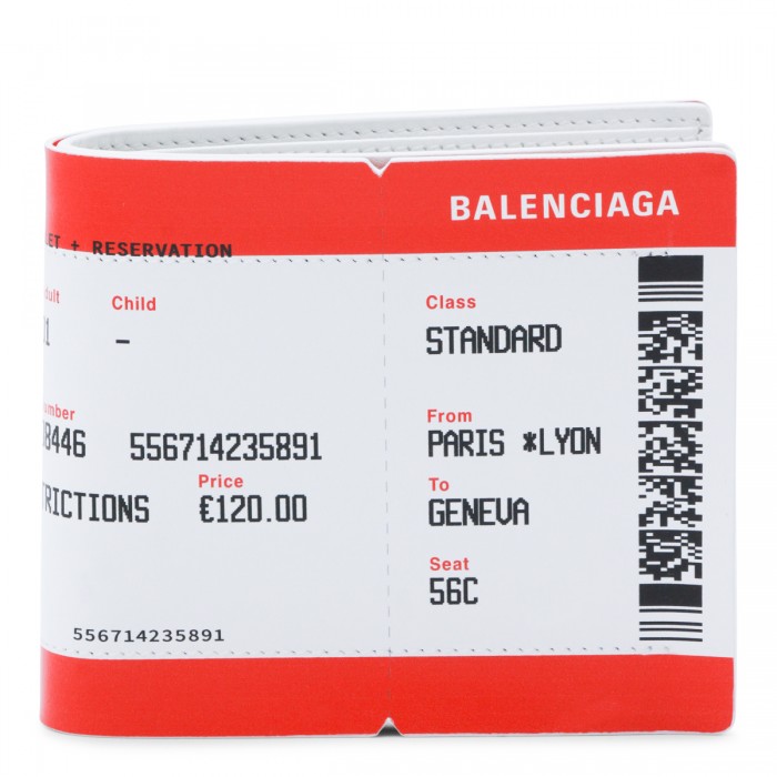 RED AND WHITE LEATHER WALLET