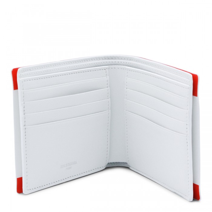 RED AND WHITE LEATHER WALLET 2