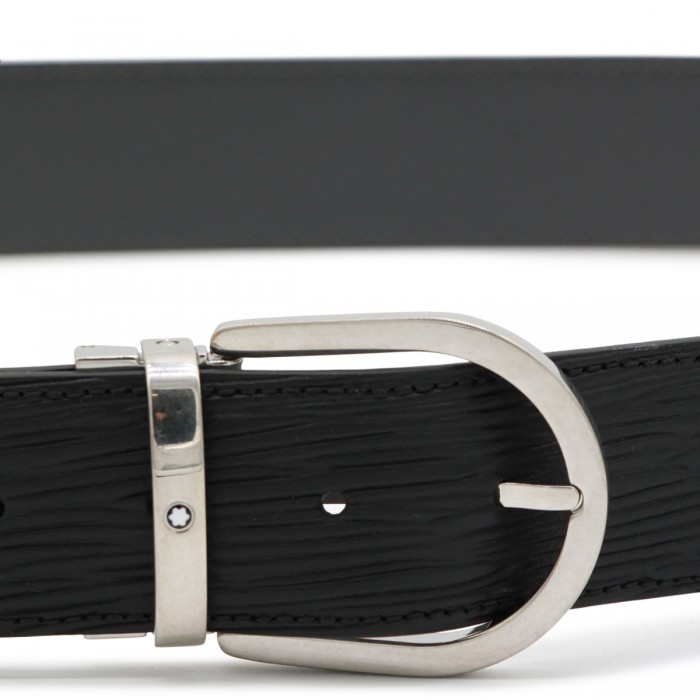 BLACK LEATHER BELT 2