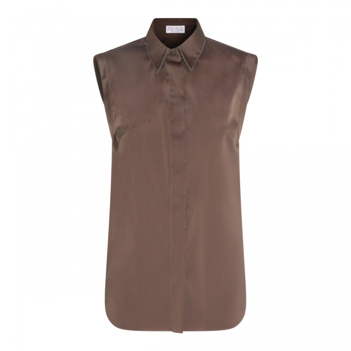 BROWN COTTON SHIRT