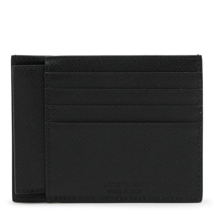 BLACK LEATHER CARD HOLDER 2
