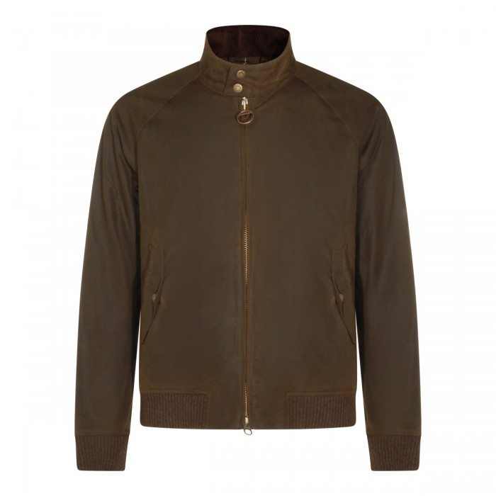 OLIVE COTTON CASUAL JACKET