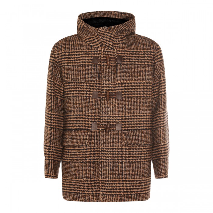 BROWN AND BLACK COAT