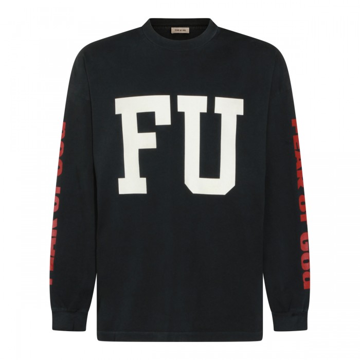 BLACK COTTON T-SHIRT