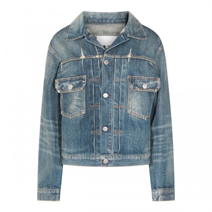 BLUE WASH COTTON DENIM JACKET
